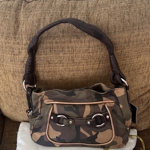 B Makowsky Camo shoulder bag